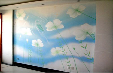 宁南画墙绘怎么画好白云的蓬松感？