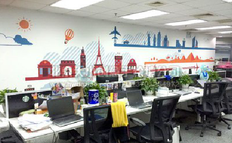 宁南教你设计办公室墙绘的方法。