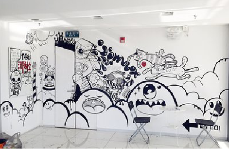 宁南手绘墙并非传统涂鸦。